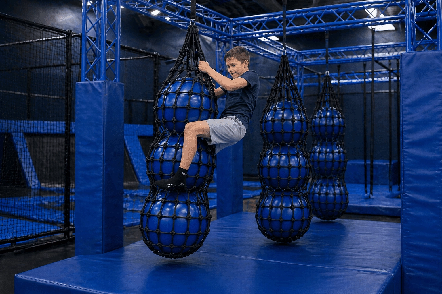 Ninja Warrior Trampoline park indoor en France