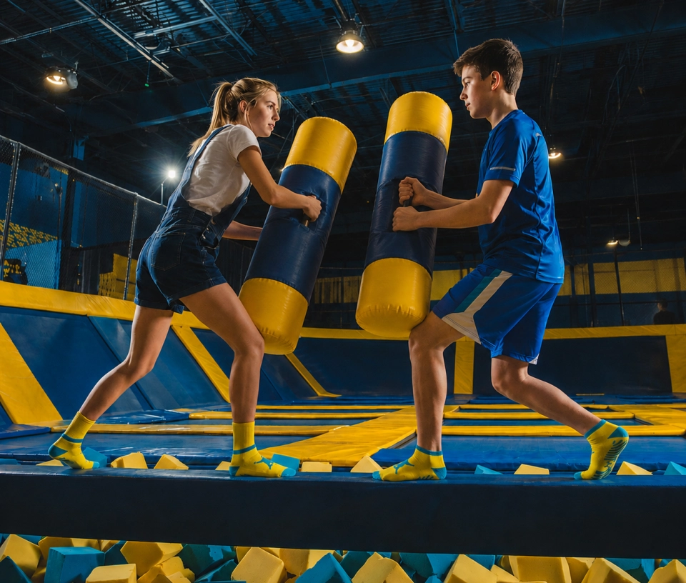 battle beam activité trampoline parc