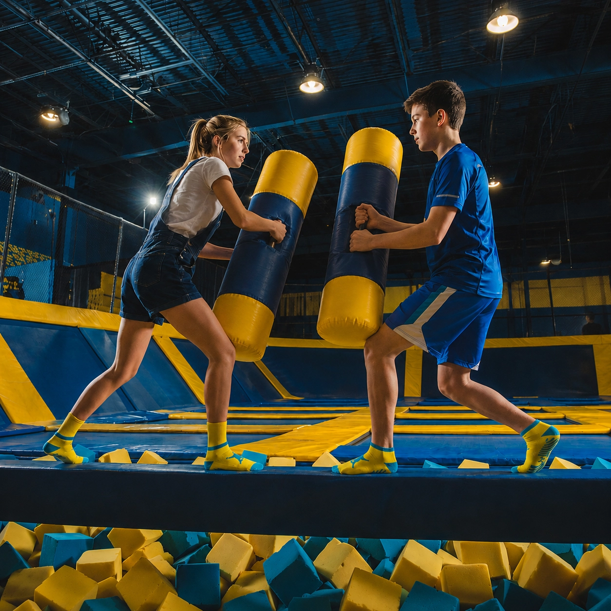 battle beam activité trampoline parc