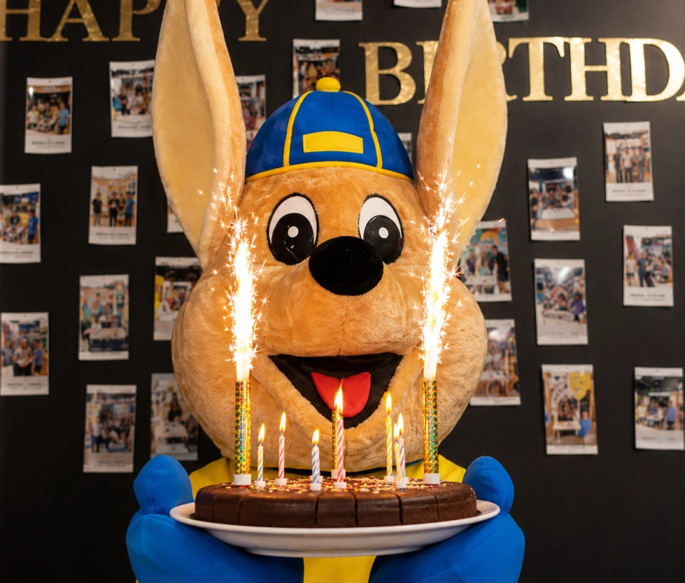 Mascotte Jumpy trampoline Park anniversaire enfant
