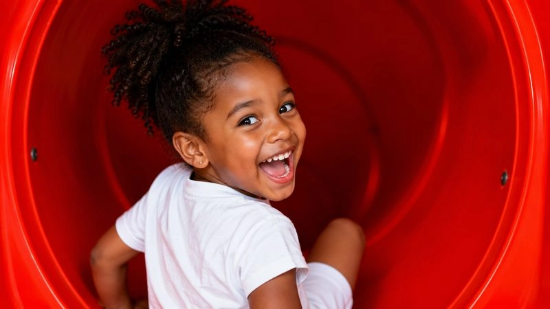 You Kids Paris-Palaiseau : 945f3c78 824e 40bb a62b c7d11db823fe you kids tunnel rouge fille sourire