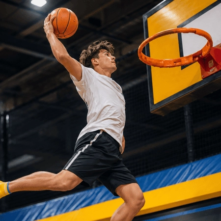 basket slam dunk trampoline