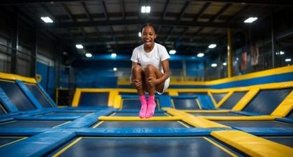 saut pied joint trampoline park fille de 12 ans