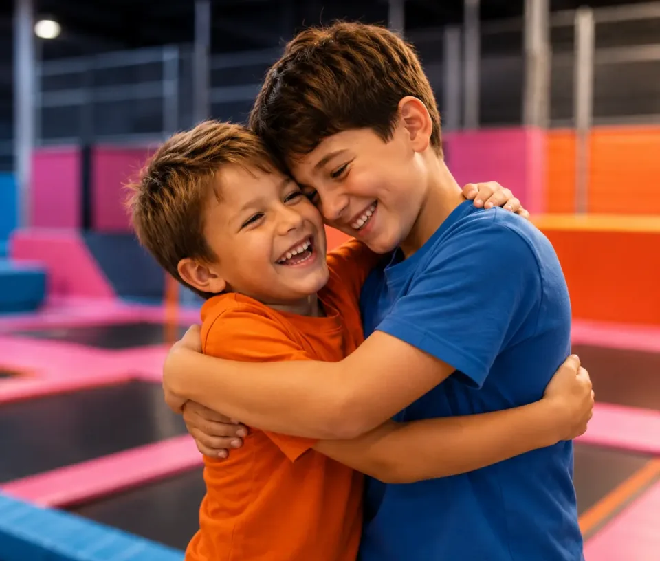 calin entre frères enfant