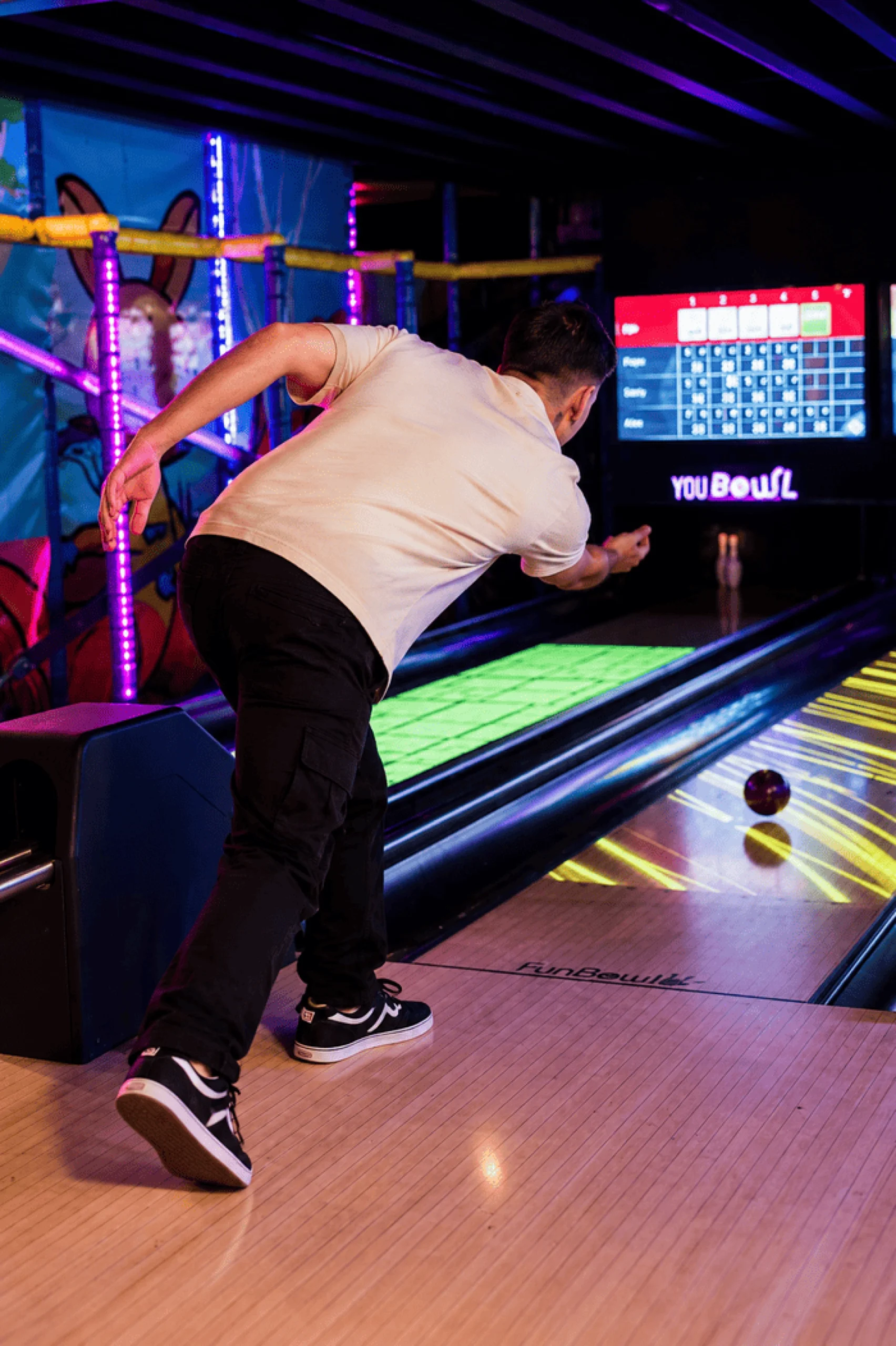 piste de bowling couleur