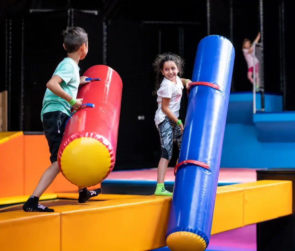 battle beam trampoline park